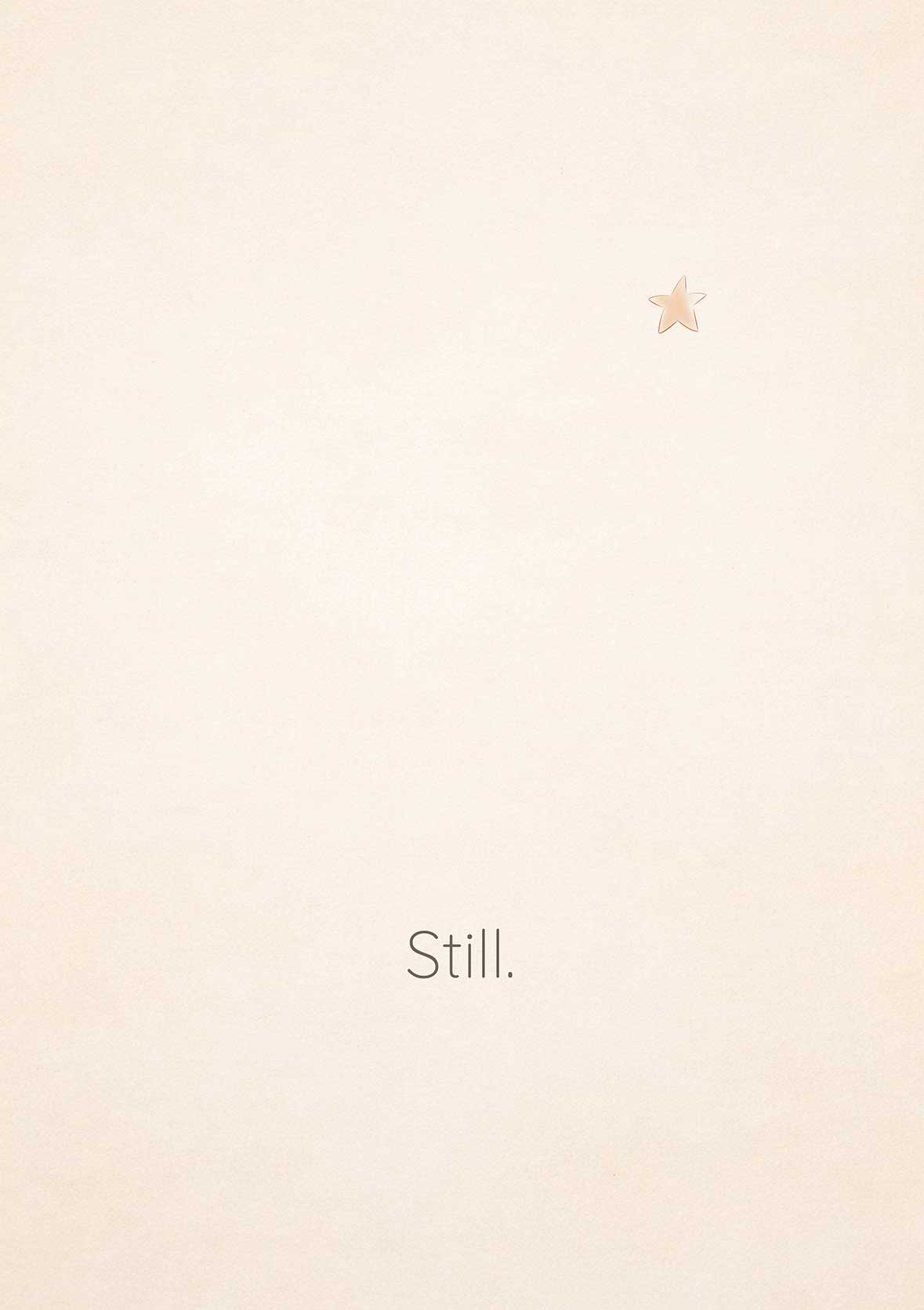 Minimalistisches Erinnerungsbild Sternenkind mit ruhigem Hintergrund